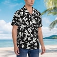 thumbnail image 5 of Paper Plane Hawaiian Shirts For Men, Summer Short-Sleeve Relaxed-Fit Button-Down Shirts Large, 5 of 9