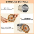thumbnail image 5 of Gold Geometric Flower Floral Airtight Coffee Bean Canister 30oz Food Storage Containers with Lids For Gournd, Tea, Sugar, Flour, Rice, Cereal, Candy Cookie Jar, 5 of 8