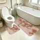 thumbnail image 4 of Juego de alfombrillas de baño de felpa para inodoro y ducha, suaves, absorbentes de agua, antideslizantes, de terciopelo polar, lavables a máquina, de secado rápido, decoración para el suelo del baño, 4 of 6