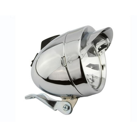 Cruiser Bike Lights - Bullet Light W/Visor 2/Bulb Chrome. Bike light, bicycle light, lowrider , beach cruiser, chopper, limo, stretch bike
