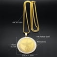 thumbnail image 2 of Saint Michael Archangel Medallion Necklace for Women Men 14K Yellow Gold Knight Shield Chain Jewelry colar, 2 of 6