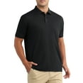 thumbnail image 4 of CAMISETAS POLO PARA HOMBRE INSPIRE CHIC DE MANGA CORTA LIGERAS, AJUSTE REGULAR, CASUAL, DE NEGOCIOS, CAMISA DE GOLF SÓLIDA 2XL NEGRA, 4 of 6
