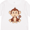 thumbnail image 4 of Inktastic Cute Brown and Tan Monkey Boys or Girls Long Sleeve Toddler T-Shirt, 4 of 5