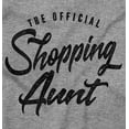 thumbnail image 2 of Shopaholic Aunt Cute Cool Fun Auntie Womens Slim Fit Graphic Tee Brisco Brands S, 2 of 5
