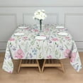 thumbnail image 3 of Pioneer Flower Floral Print Pattern Square Tablecloth,Waterproof Square Table Cover,Wipeable Spillproof Washable Table Cover for Home Kitchen Party Decor 42"X42"(107x107cm), 3 of 6