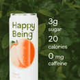 thumbnail image 4 of Happy Being Peach White Tea – Antioxidant & Polyphenol Rich, Infused with Turmeric, Elderberry, Caffeine Free, Plant-Based, Low Sugar & Low Calorie Drinks, 12oz (4 Pack), 4 of 10