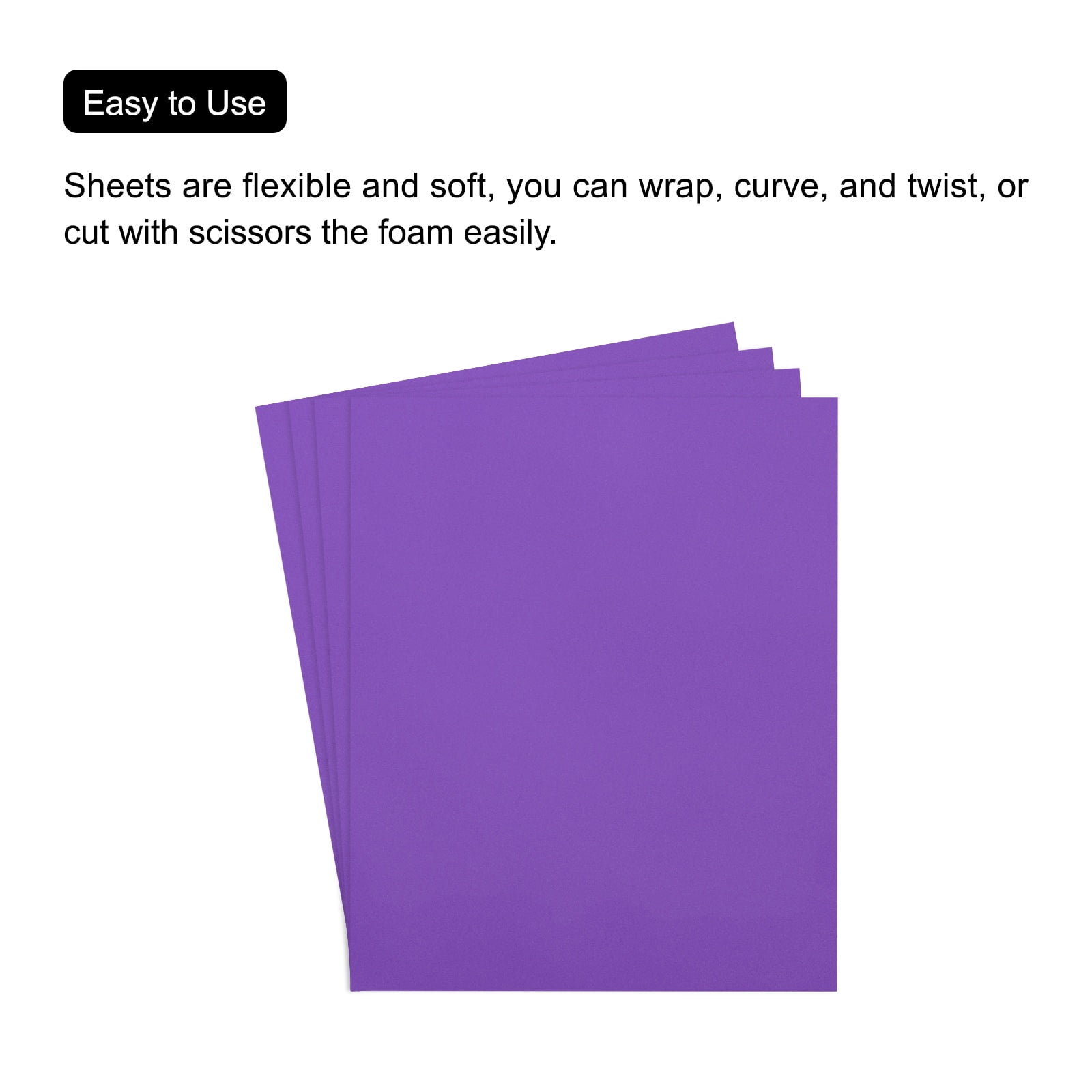 Uxcell EVA Foam Sheets Dark Purple 19.7 Inch x 19.7 Inch 2mm Thick Crafts Foam Sheets for Costumes, Arts and Crafts Projects Pack of 5