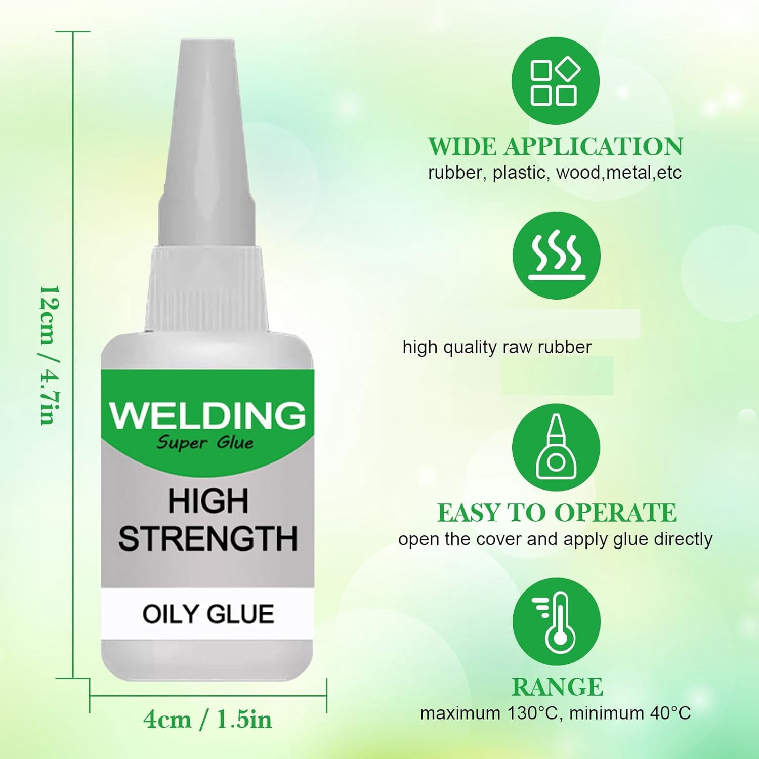Welding High-Strength Oily Glue Universal Super Glue for Metal, Plastic, Wood, Ceramics, Leather, Glass(2 PCS)