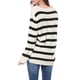 thumbnail image 3 of SUÉTER TUNIC DE RAYAS LARGAS DE MANGA CAÍDA Y CUELLO REDONDO PARA MUJERES CHIC INSPIRADORAS 2XL BLANCO, 3 of 8