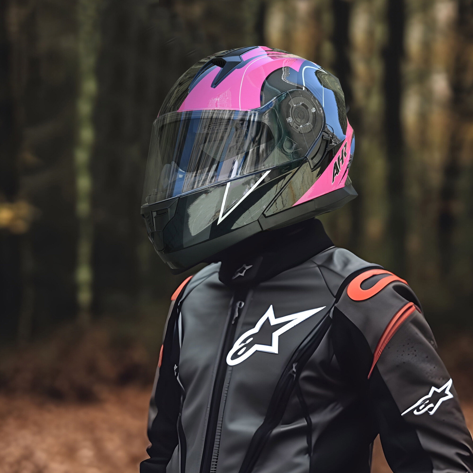 AHR RUN-M3 Modular Flip Up Helmet Full Face Dual Visor DOT Motorcycle Bike S