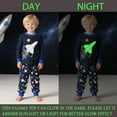 thumbnail image 2 of POPTEM Toddler Boy Pajamas Long Sleeves Glow in the Dark Rocket Graphic Sleepwear 2-Piece 5T, 2 of 8