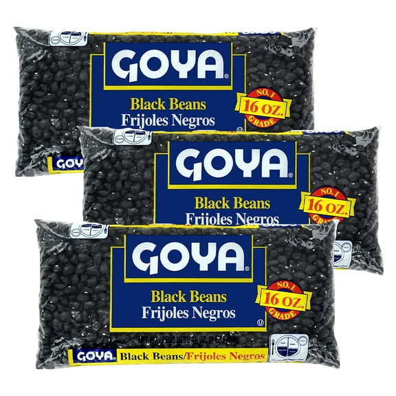 Goya Dry Black Beans – 16 oz (3-Pack)