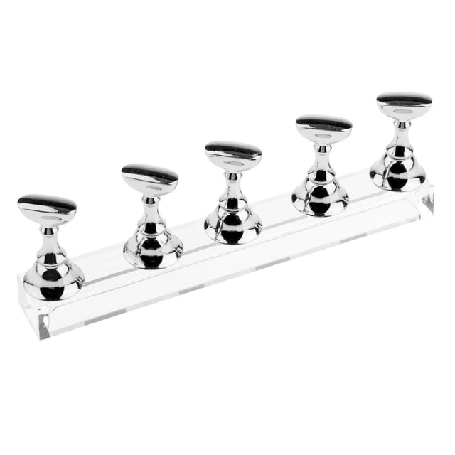 TISHITA Top False Tips Display Stand Training Practice Holder Accessories Silver