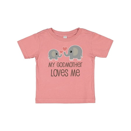 

Inktastic My Godmother Loves Me Gift Baby Boy or Baby Girl T-Shirt