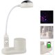 thumbnail image 1 of Table lamp 2000mAh rechargeable with star projection/pen holder,children's bedside lamp with flexible gooseneck/3 levels of brightness protectionWhite, 1 of 4