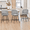 Linen Grey, variant on Carolayne 26.5" Swivel Bar Stools Set of 3, Modern Fabric Counter Height Bar stools with Back & Removable Cushion for Kitchen Island, Linen Color