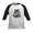 Black/White, variant on CafePress - Cute Humorous Watercolor Raccoon Blowing A Kiss Ba - Kids Cotton Baseball Jersey, 3/4 Sleeve Shirt