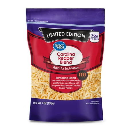Great Value Shredded Caroline Reaper Blend Cheese, 7 oz