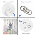 thumbnail image 4 of Easter Shower Curtain, Waterproof Shower Curtains for Bathroom, Spring Rustic Botanical Floral Rabbit Eggs Leaves Washable Fabric Bathtub Curtain Set Bath Decor with 12 Hooks Stall 36"x72", 4 of 8