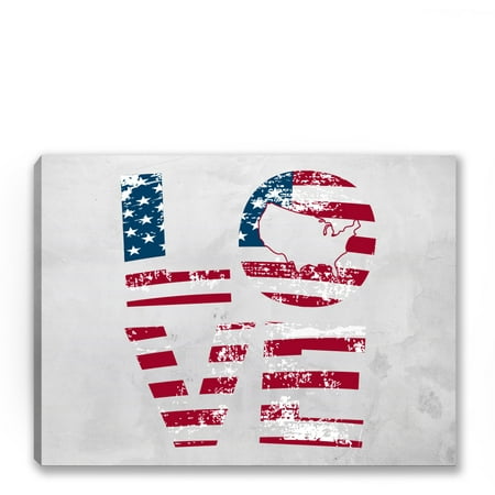 Usa Home Decor Awkward Styles I Love America Canvas Poster USA Lovers Gifts I Love USA Poster Wall Art American Pride Decor for Home American Glory Wall Art for Office Patriotic Canvas Gifts for Mom Gifts for Dad ()