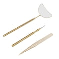 thumbnail image 3 of Kit de pinzas para pestañas juego de pinzas para extensión de pestañas  moleteado de acero inoxidable espejo de vidrio portátil desmontable para salón de belleza ANGGREK Otros, 3 of 8