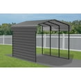 thumbnail image 3 of Arrow 10 x 15 x 9 ft Charcoal Carport With 1 Side Wall Kit, 3 of 16