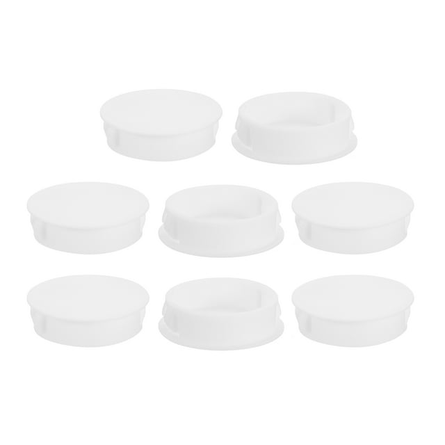 8 Pcs 35mm(1-3/8 Pouces) Panneau Rond à Encliqueter, Blanc