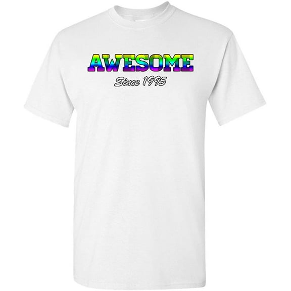 Awesome Since 1995 Colorful Gift Novelty DT Adult T-Shirt Tee