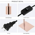 thumbnail image 2 of Stylish Industrial Lamp For Bedroom, Girls Room, Office, Dorm Room, Rose Gold, 2 of 6