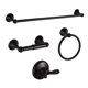 thumbnail image 1 of Agkxhdec Juego De Accesorios De Baño Negro Mate Barra De Toalla Ajustable Anillo De Toalla Soporte De Papel Higiénico Gancho Para Bata Juego De Accesorios De Baño De 4 Piezas Montado En La Pared (Negr, 1 of 5