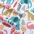 thumbnail image 6 of Poppy & Fritz Wild Animals Microfiber Pink & Green 4 Piece Sheet Set-Full, 6 of 10