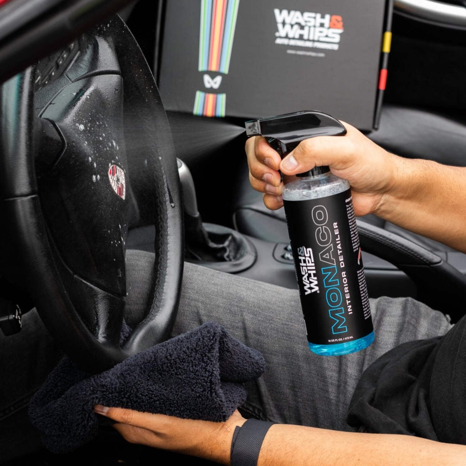 WASHWHIPS Interior Car Detailing Kit - Fast Cleaning for any Interior
