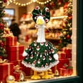 thumbnail image 2 of Porch Goose Christmas Dress Set, Cloth Red Outfit with Reindeer Antlers, Soft Fabric Easy On-off Design, for 23in Yard Statue Front Door Holiday Decor, 2 of 5