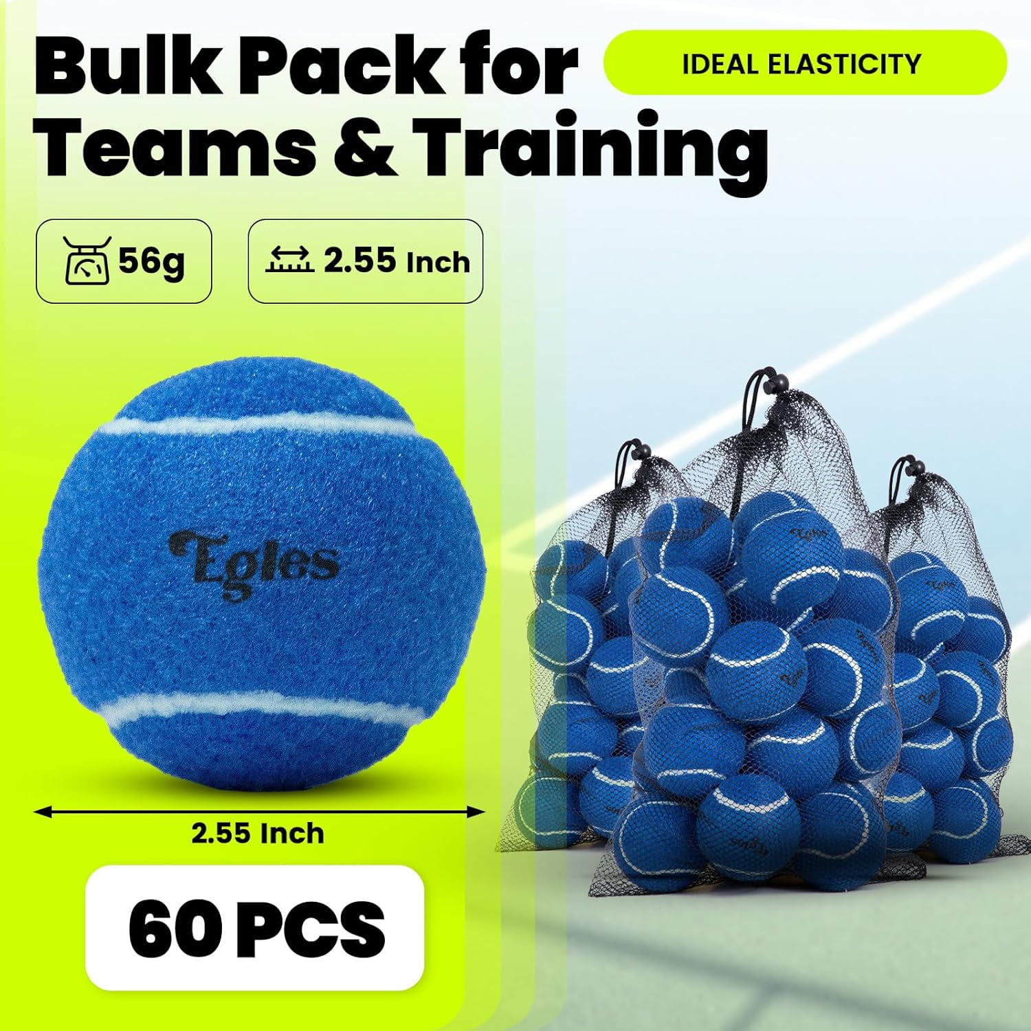 60 Pack Tennis Balls for Training and Dogs