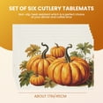 thumbnail image 2 of Autumn Heat-Resistant Placemats Decoration for Dining Table Kitchen Table, Leaf Washable Placemats 6Pack 17.7x13in Durable Pumpkins Cute Plants Placemat, 2 of 5