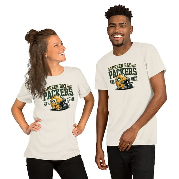 Green Bay football shirts for women, Ladies Game Day Tee XS-3XL (Vintage White, XS)