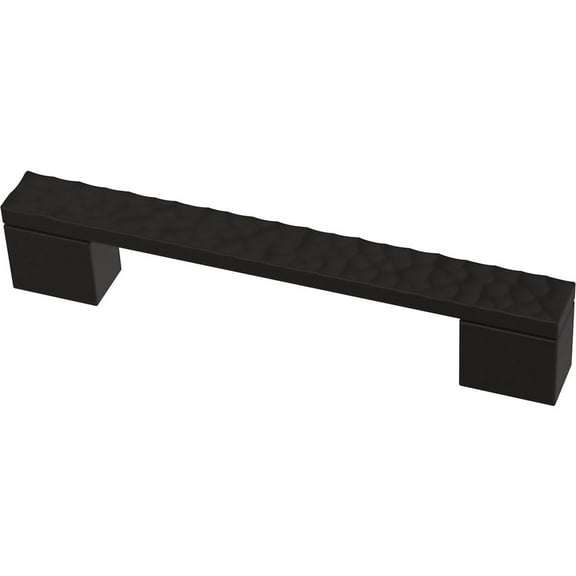 Liberty P41939C-FB Dual Mount 4" or 5 1/16" Modern Hammered Cabinet Pull Flat Black