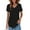 Black, variant on Dyfzdhu V Neck T Shirts for Women Short Sleeve Loose Fit Summer Tops Basic Tee Casual Plain Tshirt S-5XL Black