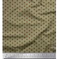 thumbnail image 1 of Soimoi Rayon Crepe Fabric Red Small Motif Shirting Printed Fabric 1 Yard 46 Inch Wide, 1 of 1
