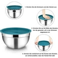 thumbnail image 3 of Vesteel 7 PCS Stainless Steel Mixing Bowls, Metal Nesting Salad Bowls with Lids, 4.5/3.5/3/2.5/1.5/1.2/0.7 QT - Blue, 3 of 7