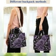 thumbnail image 4 of FORMRS Womens Corduroy Tote Bag Crossbody Shoulder Handbag with Pocket, Purple Roses, 4 of 7