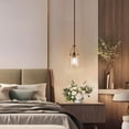 thumbnail image 5 of LNC Gold & Clear Glass Mini Pendant Light, Bell , Adjustable Height - Kitchen & Hallway, 5 of 16