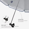 thumbnail image 2 of AMMSUN 43 inch Chair Umbrella with Universal Clamp Portable Clip UPF 50+ UV Protection,Navy Blue, 2 of 8