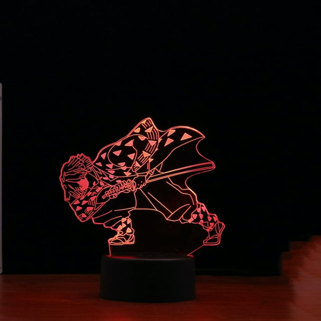 Luz nocturna 3D LED Agatsuma Zenitsu Demon Slayer Anime