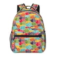 thumbnail image 1 of Disketp Colorful Fish 2 Mochila Estampada para Hombre y Mujer – Mochila Ligera Clásica con Múltiples Bolsillos para Universidad, Trabajo y Viajes-One Size, 1 of 5