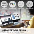 thumbnail image 2 of ViewSonic VG1656N 16 Inch 1200p IPS Wireless Portable Monitor with 2 Way Powered 60W USB C, Built-in 4000 mAh Battery and Stand with Smart Cover, 2 of 5