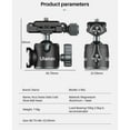 thumbnail image 2 of Ulanzi U-80L Arca-Swiss Cold Shoe Ball Head Lightweight Camera Tripod Head with 10KG Load Capacity for DSLR & Mirrorless Cameras, Microphones, and Video Accessories, 2 of 24