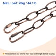 thumbnail image 5 of Unique Bargains 3mm Thick 1m Long Chain Connectors Pendant Light Fixture Chains Red Bronze 1 Set, 5 of 5