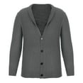 thumbnail image 4 of Cavosen Cardigan Sweater for Men Long Sleeve Lightweight Coat with Pockets Solid Color Casual Versatile Cozy Clothes, 4 of 8