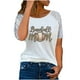 thumbnail image 1 of Blusa con estampado de cuello Rounk informal para mujer con estilo, camiseta de manga corta ahuecada, Tops de verano OAVQHLG3B Store  lin121212, 1 of 4